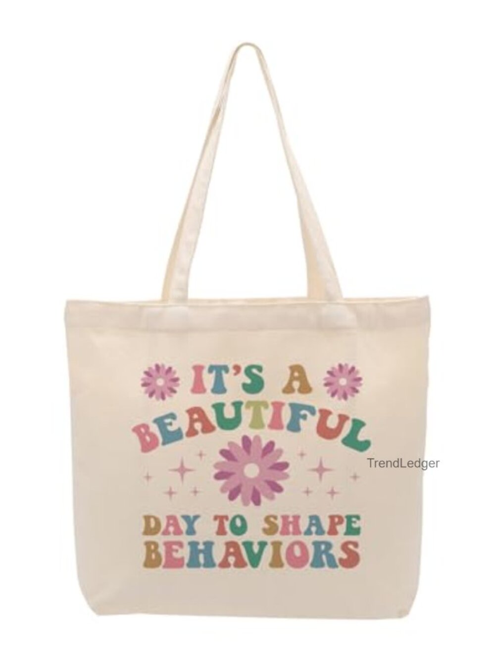 Canvas Tote Bag Social Worker Therapist Gift Zippered Pocket Reusable